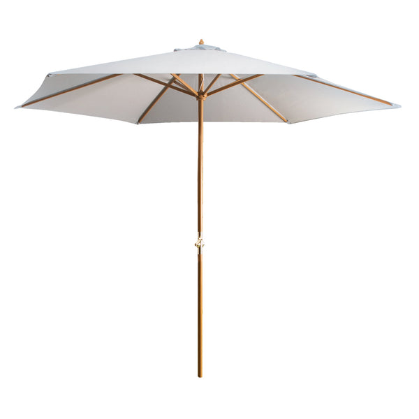 Alfresia 3m Wooden Garden Parasol | Easy Push Button Control & Tilt Function