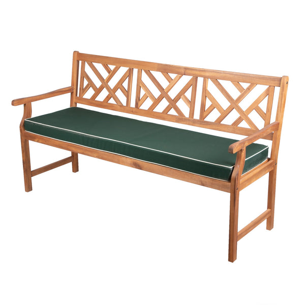 Alfresia 3 Seater Wooden Garden Bench with Luxury Garden Cushion