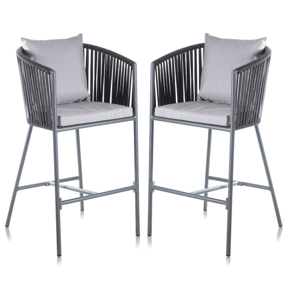 Alfresia Aluminium Garden Bar Stools | Set of 2